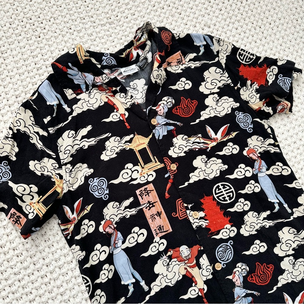 Avatar the Last Airbender Short Sleeve Button-Up Blouse B4